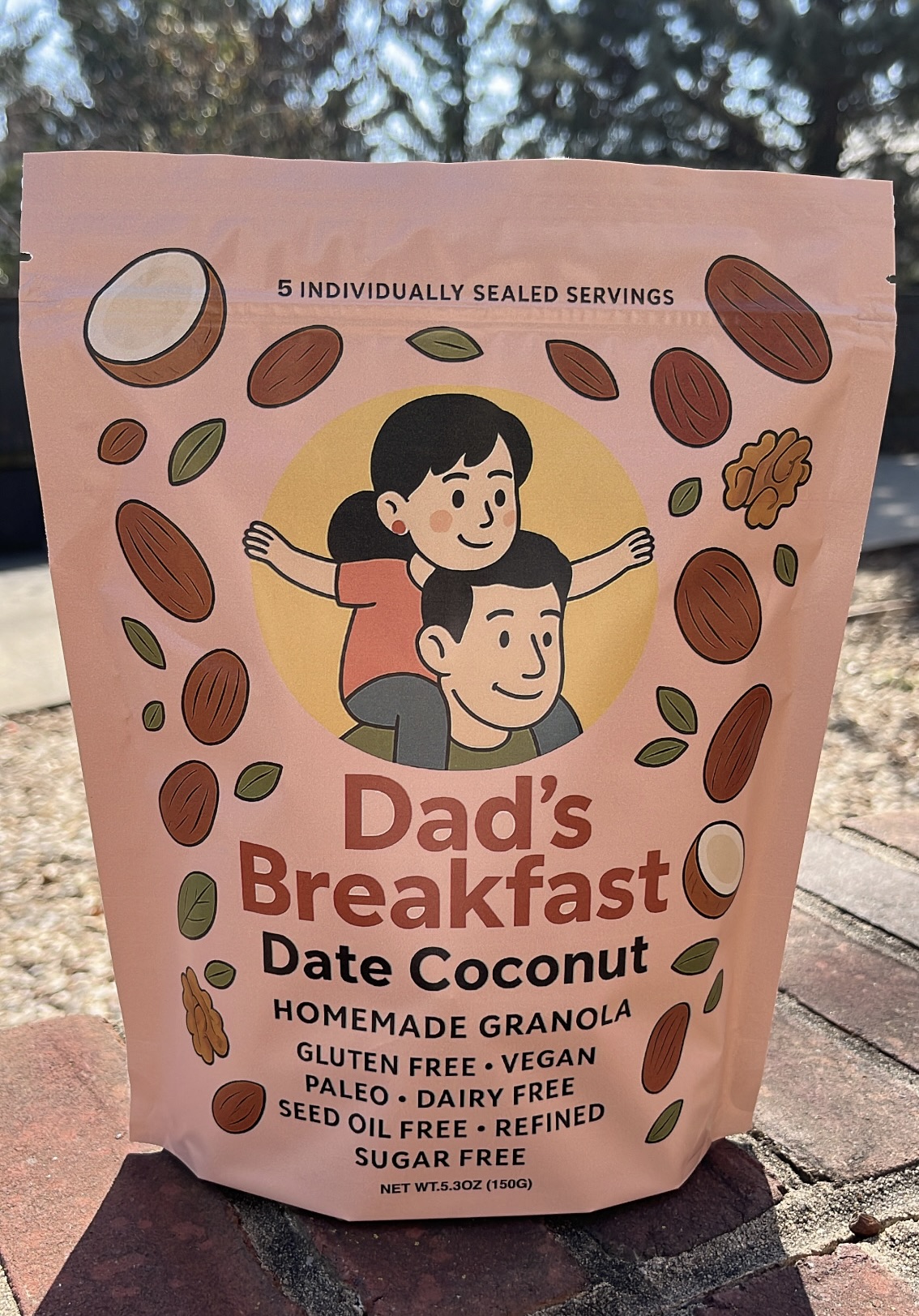 Dad's Breakfast Date Coconut granola bag