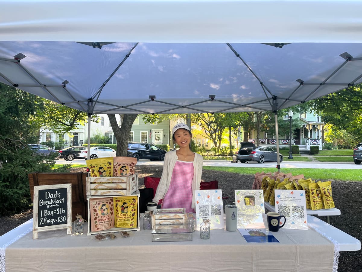 Founder of Dad's Breakfast at a local farmers market